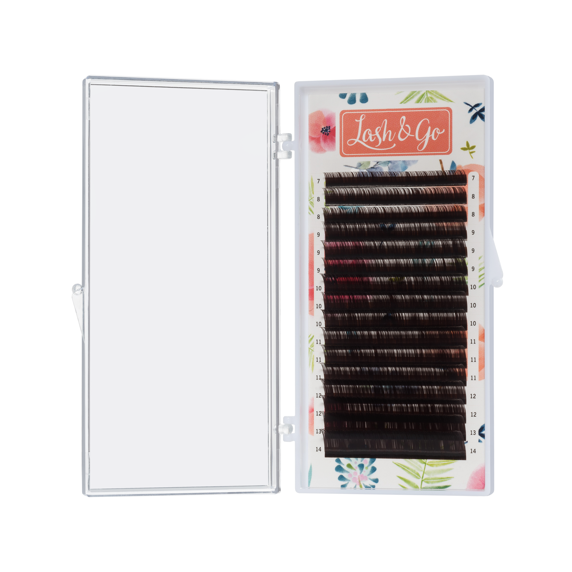 картинка Ресницы Lash&Go Эспрессо коричневые МИКС (16 линий) от магазина СтильПро