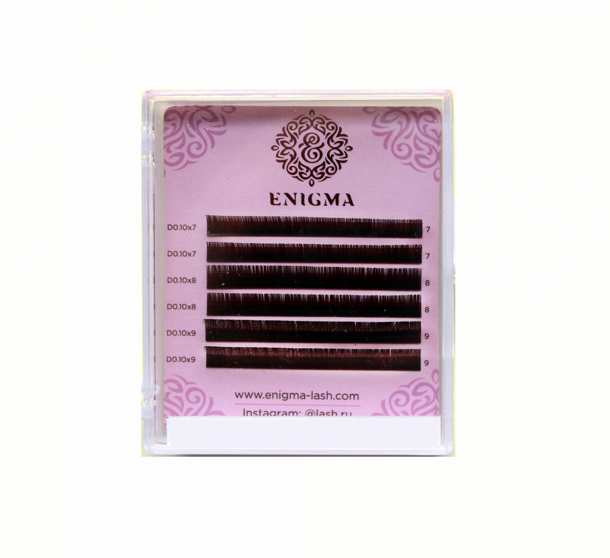 картинка Ресницы Enigma коричневые МИКС MINI (6 линий) от магазина СтильПро