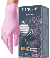 Перчатки Benovy нитриловые 50 пар