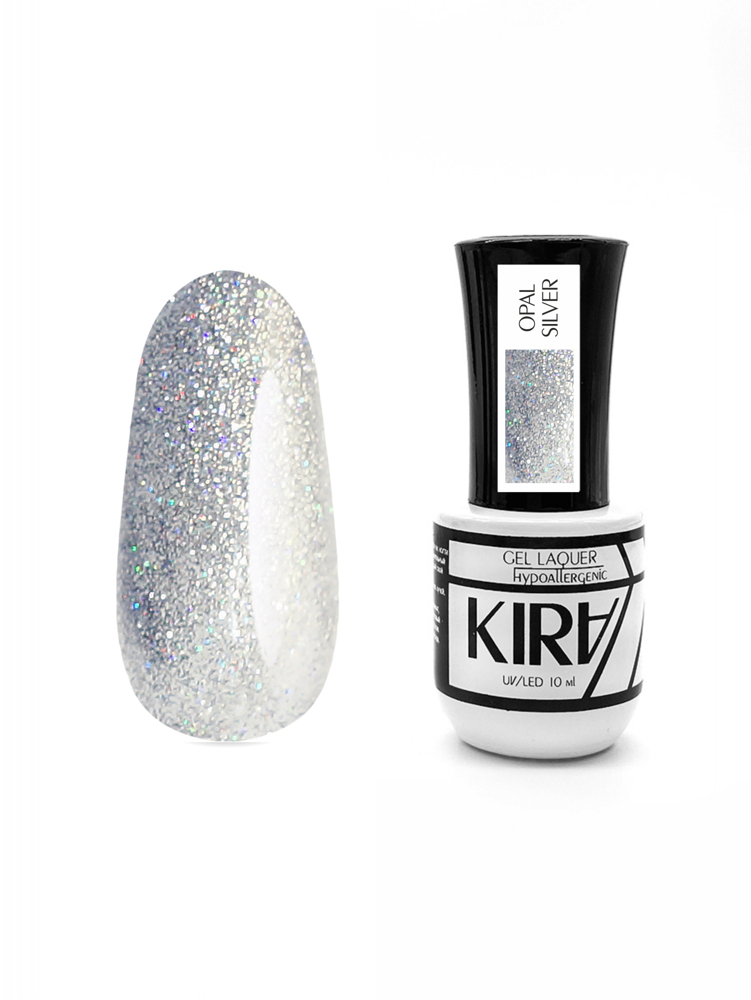 картинка Гель-лак КИРА Opal Silver 10 мл. от магазина СтильПро